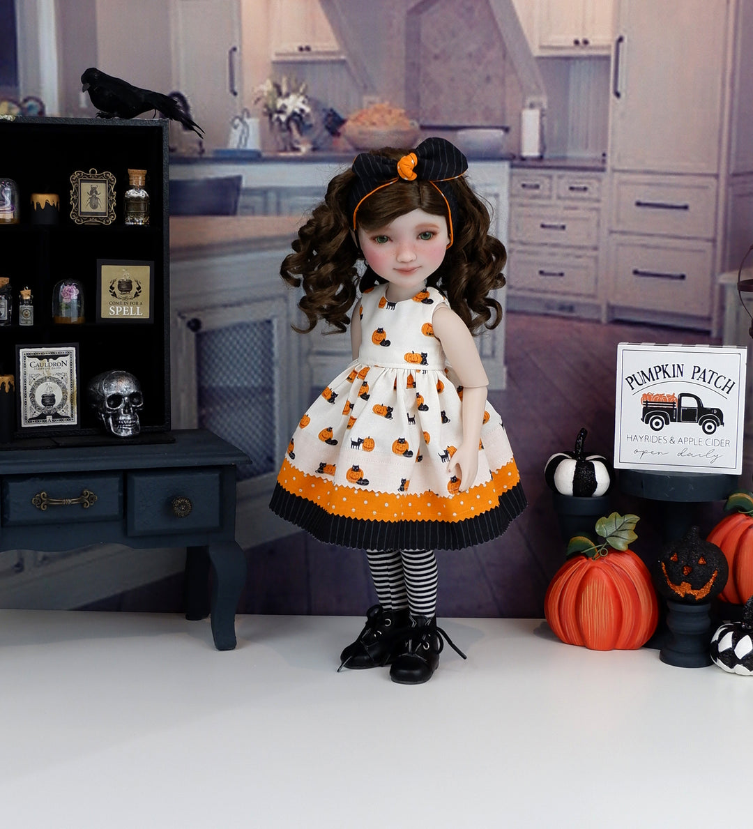 Black Kittens - dress with boots for Ruby Red Fashion Friends doll