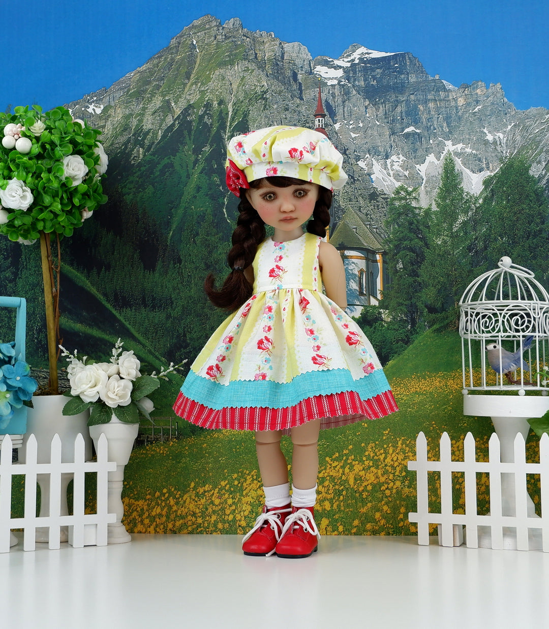 Blissful Garden - dress with boots for Ruby Red Fashion Friends doll