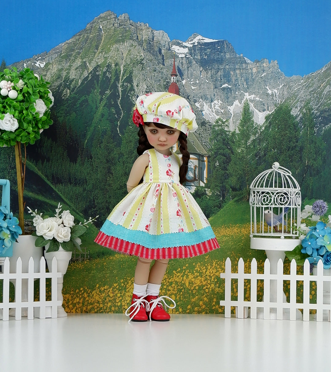 Blissful Garden - dress with boots for Ruby Red Fashion Friends doll