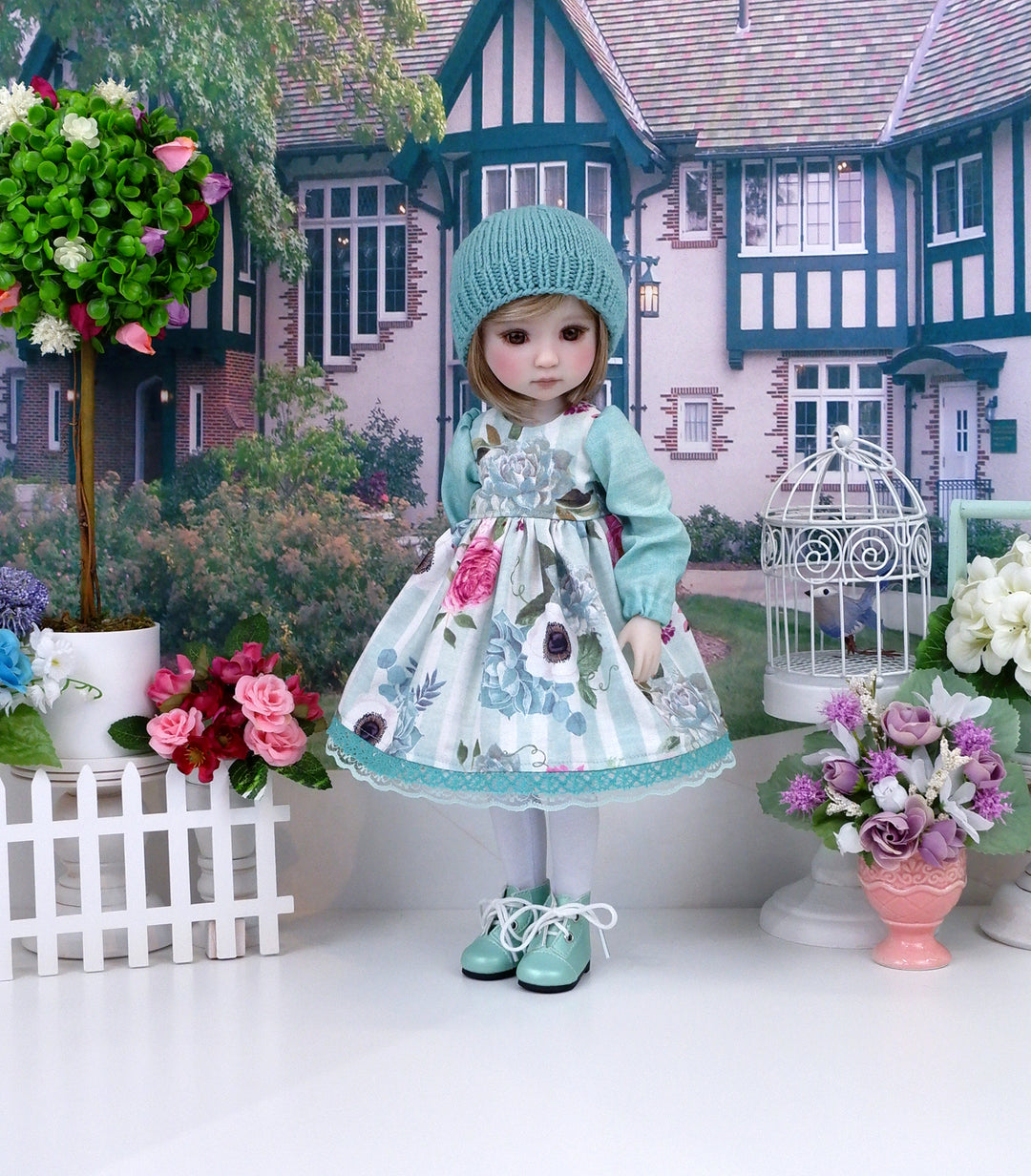 Blooming Agave - dress ensemble with boots for Ruby Red Fashion Friends doll