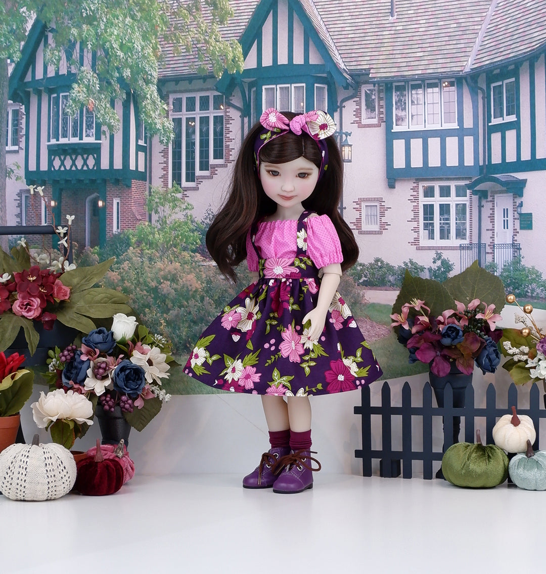 Blooming Berries - blouse & jumper with boots for Ruby Red Fashion Friends doll
