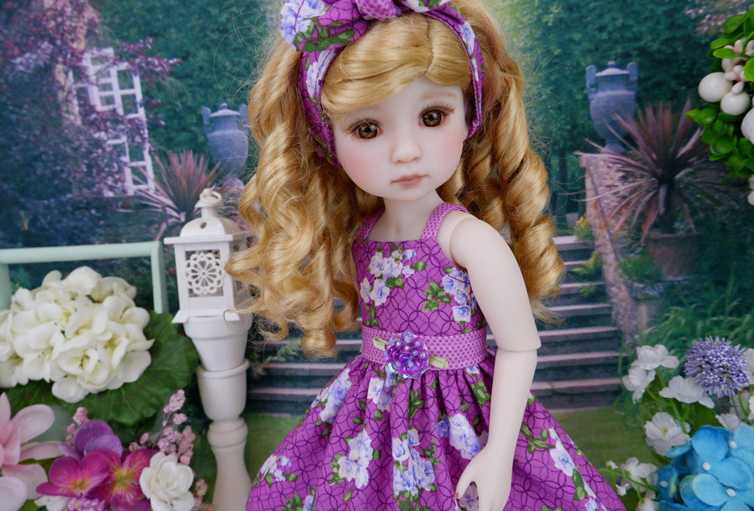 Blooming Periwinkle - dress with sandals for Ruby Red Fashion Friends doll
