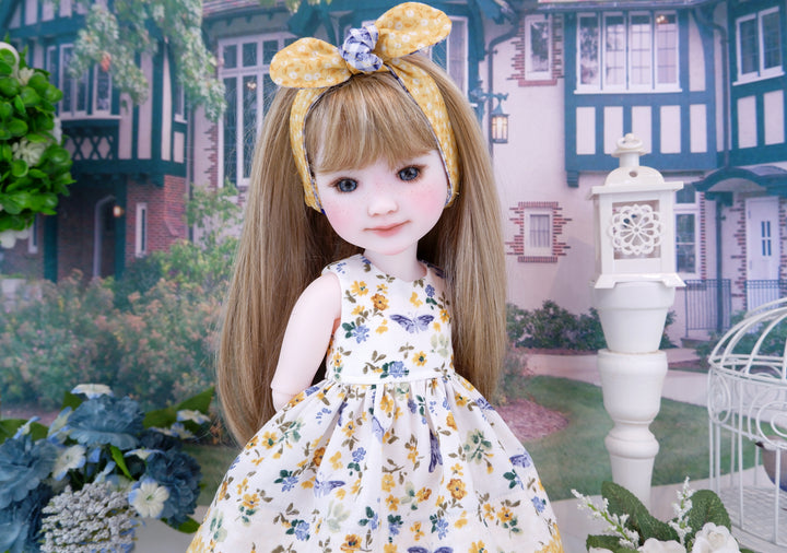 Blue Butterfly - dress with boots for Ruby Red Fashion Friends doll