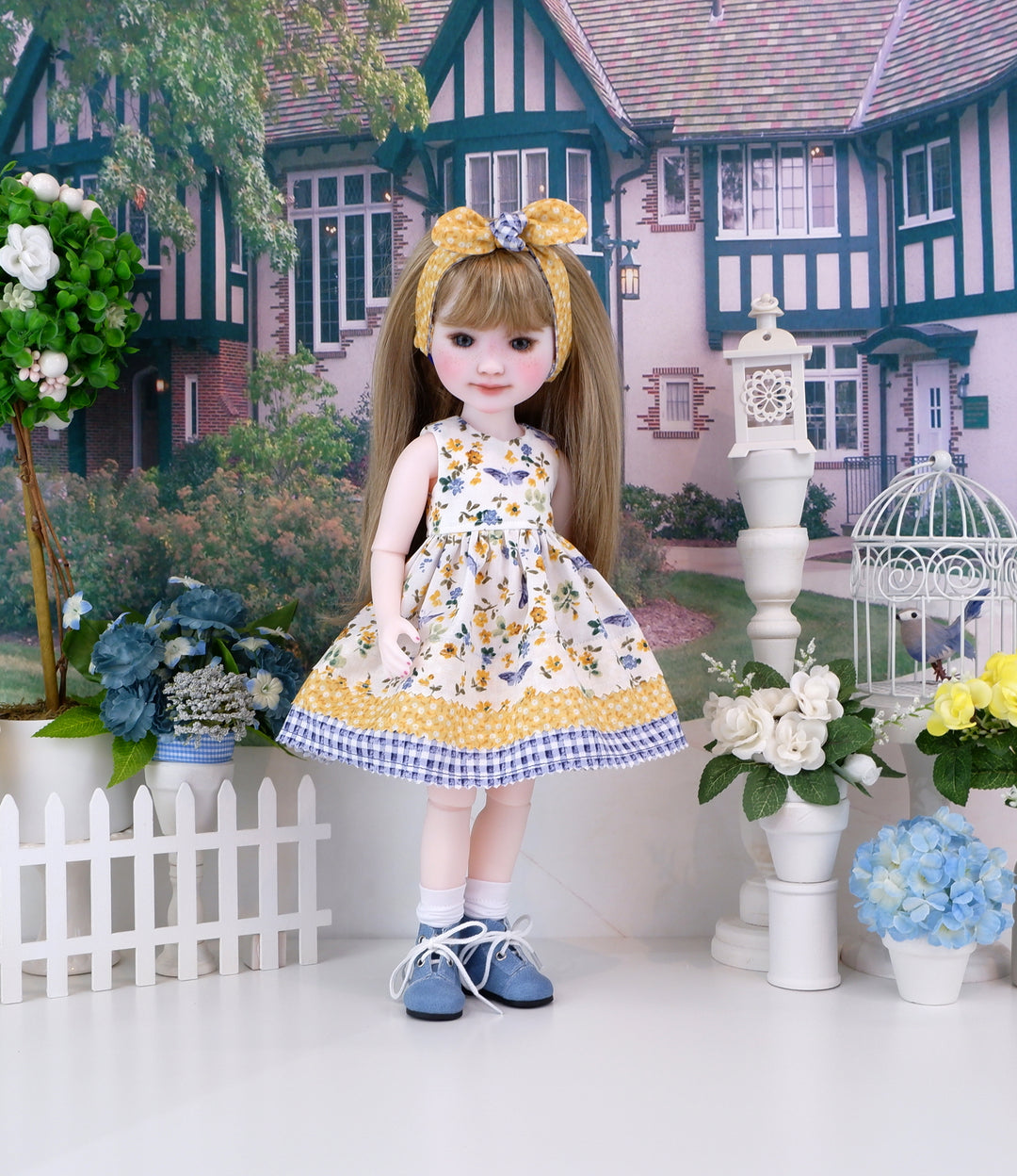 Blue Butterfly - dress with boots for Ruby Red Fashion Friends doll