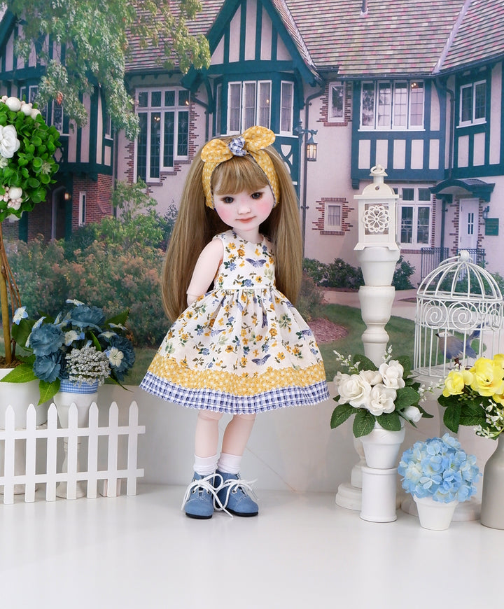 Blue Butterfly - dress with boots for Ruby Red Fashion Friends doll