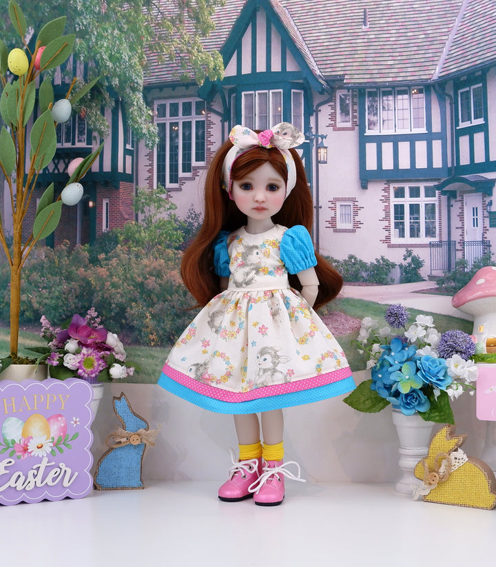 Blue Eyed Bunny - dress and boots for Ruby Red Fashion Friends doll