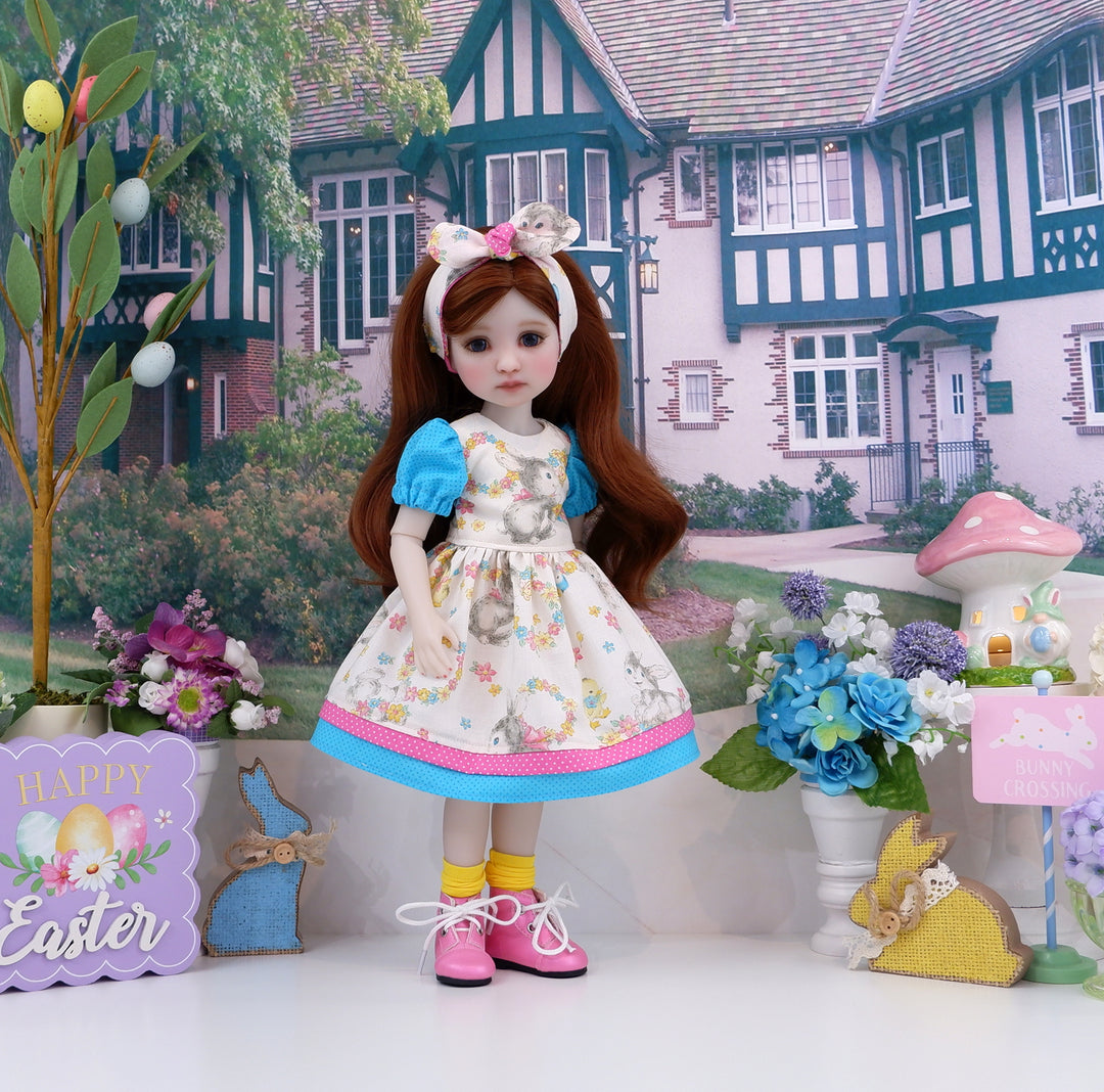 Blue Eyed Bunny - dress and boots for Ruby Red Fashion Friends doll