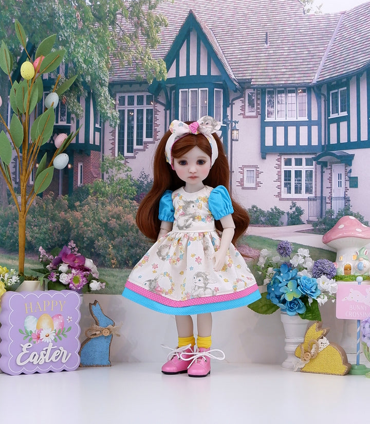 Blue Eyed Bunny - dress and boots for Ruby Red Fashion Friends doll
