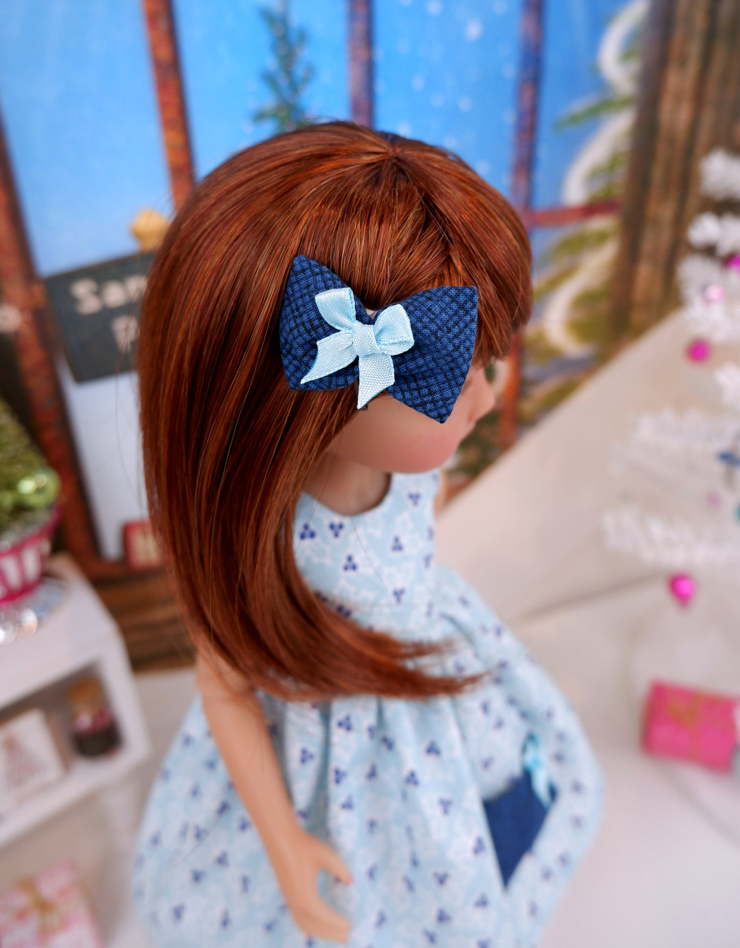 Blue Holly - dress with shoes for Ruby Red Fashion Friends doll