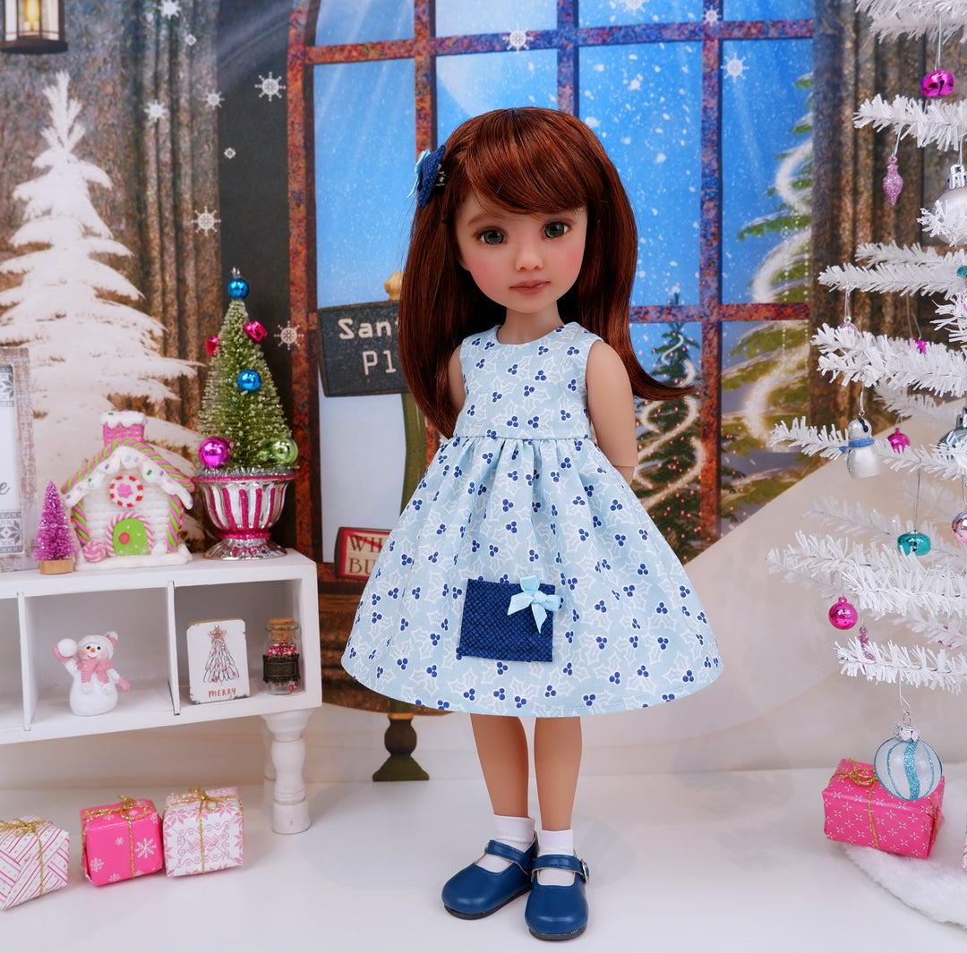 Blue Holly - dress with shoes for Ruby Red Fashion Friends doll