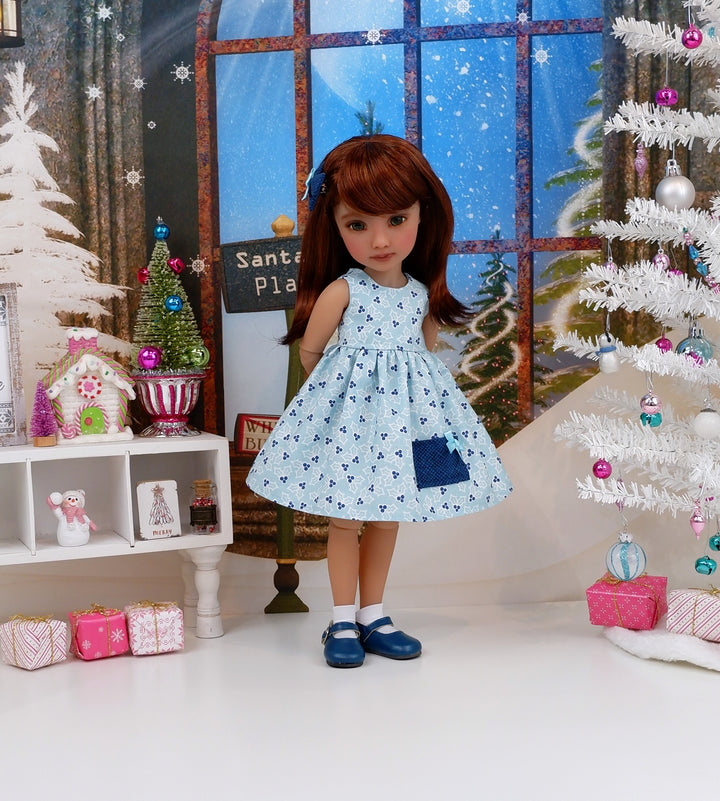 Blue Holly - dress with shoes for Ruby Red Fashion Friends doll