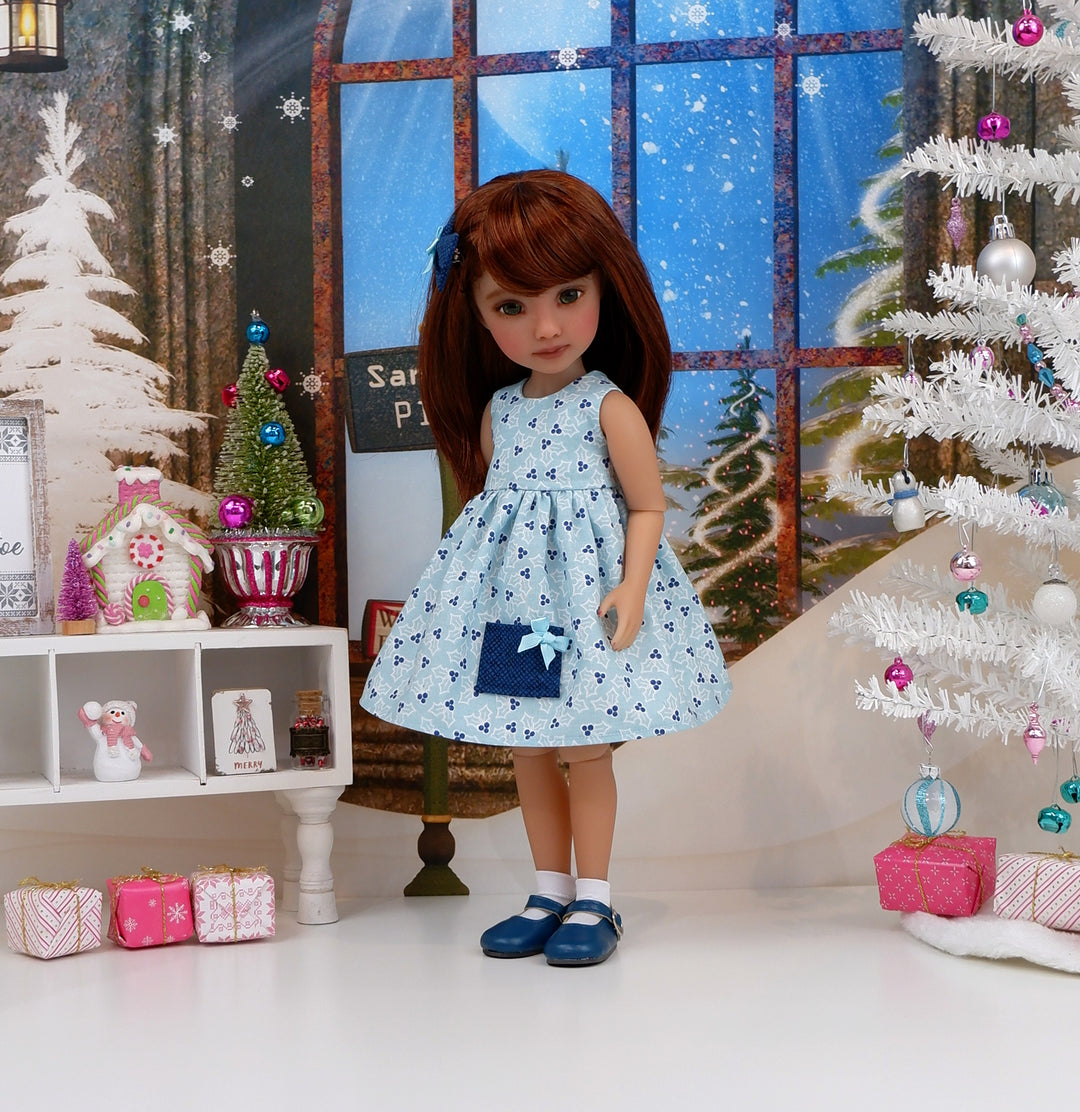 Blue Holly - dress with shoes for Ruby Red Fashion Friends doll