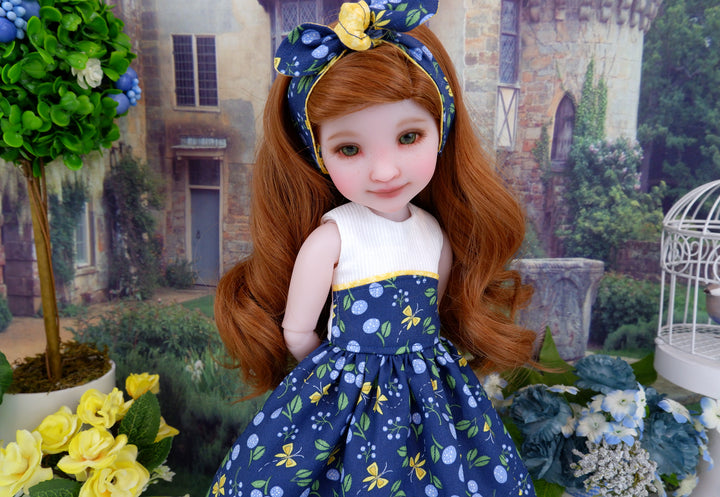 Blue Wonder - dress and sandals for Ruby Red Fashion Friends doll