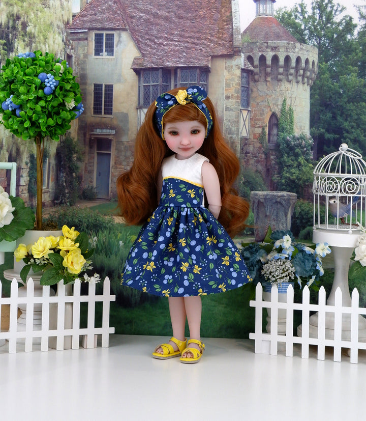 Blue Wonder - dress and sandals for Ruby Red Fashion Friends doll