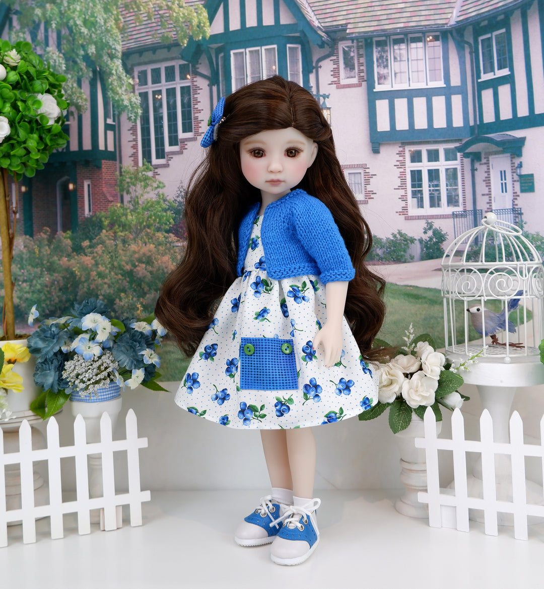 Blueberry Hill - dress with sweater & saddle shoes for Ruby Red Fashion Friends doll