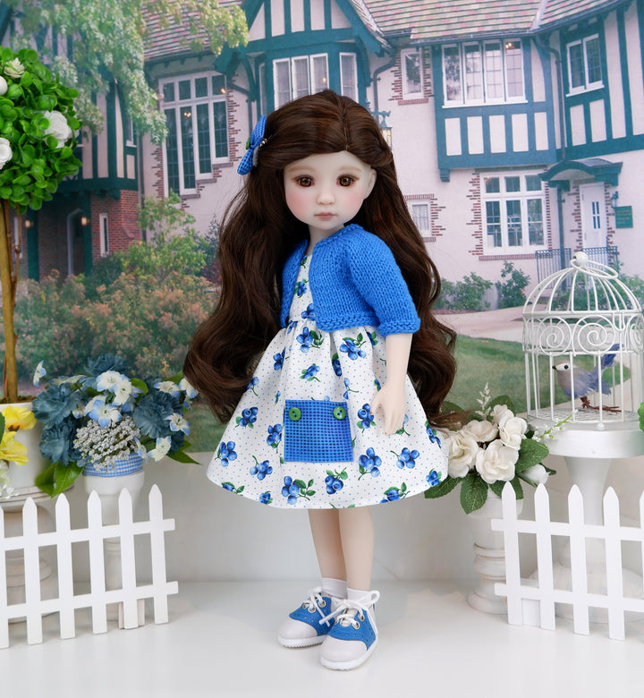 Blueberry Hill - dress with sweater & saddle shoes for Ruby Red Fashion Friends doll