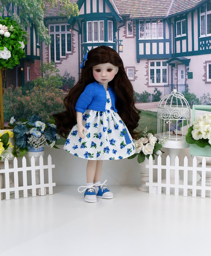 Blueberry Hill - dress with sweater & saddle shoes for Ruby Red Fashion Friends doll