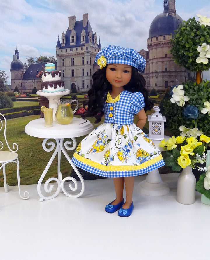 Blueberry Lemon - dress & jacket with shoes for Ruby Red Fashion Friends doll