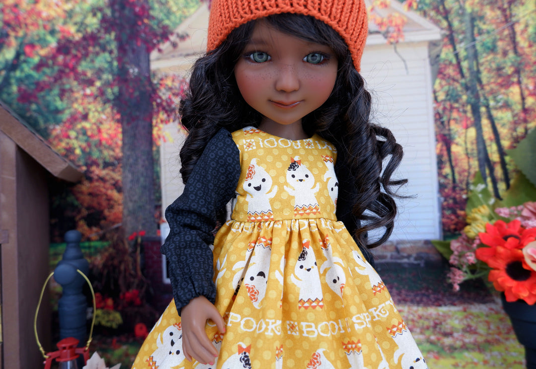 Boo to You! - dress ensemble with boots for Ruby Red Fashion Friends doll