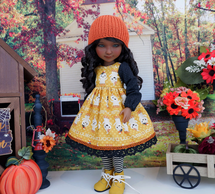 Boo to You! - dress ensemble with boots for Ruby Red Fashion Friends doll