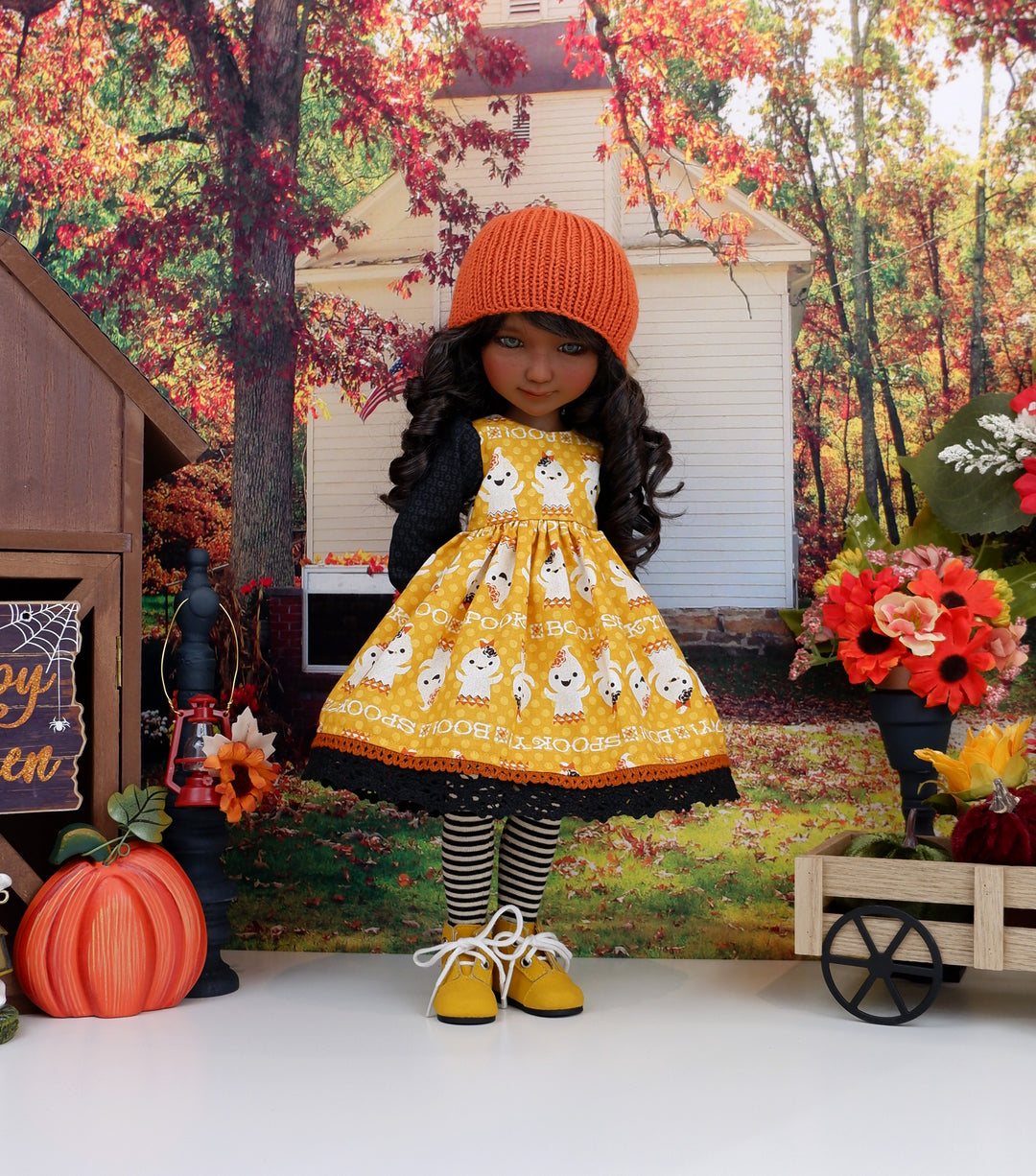 Boo to You! - dress ensemble with boots for Ruby Red Fashion Friends doll