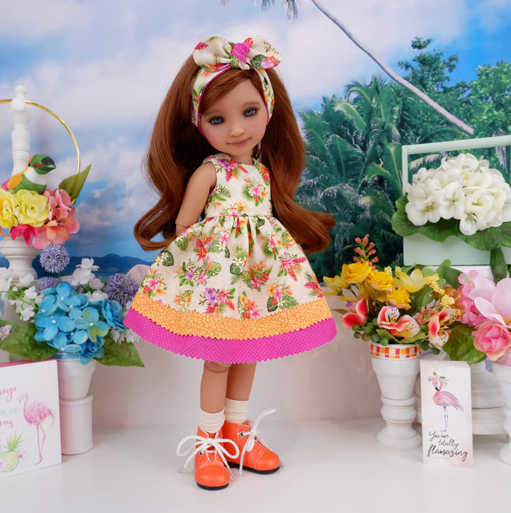 Bouquet Tropicana - dress with boots for Ruby Red Fashion Friends doll