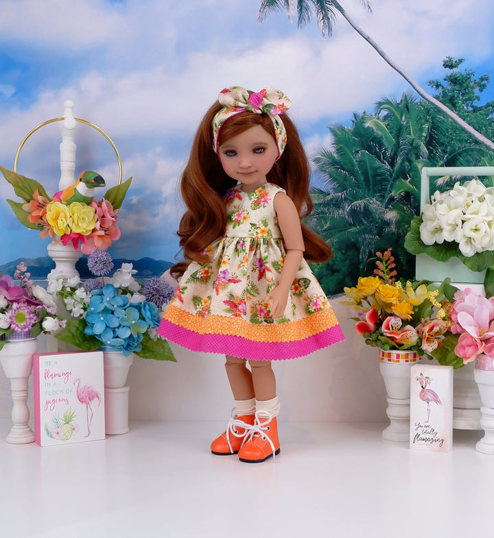 Bouquet Tropicana - dress with boots for Ruby Red Fashion Friends doll