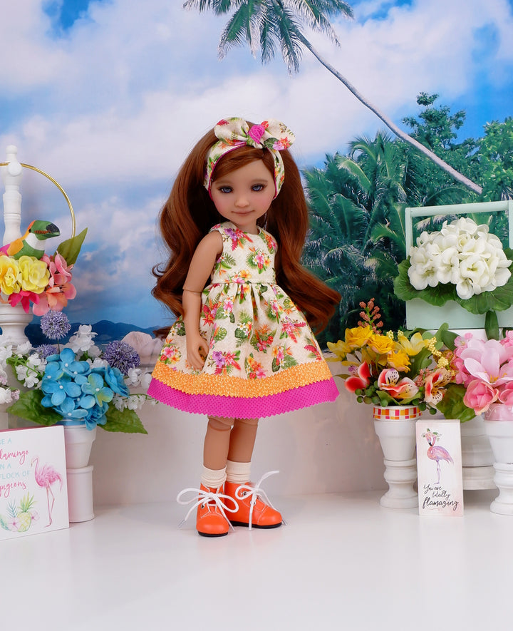 Bouquet Tropicana - dress with boots for Ruby Red Fashion Friends doll