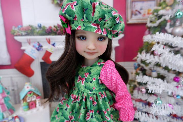 Bows & Berries - dress ensemble with boots for Ruby Red Fashion Friends doll