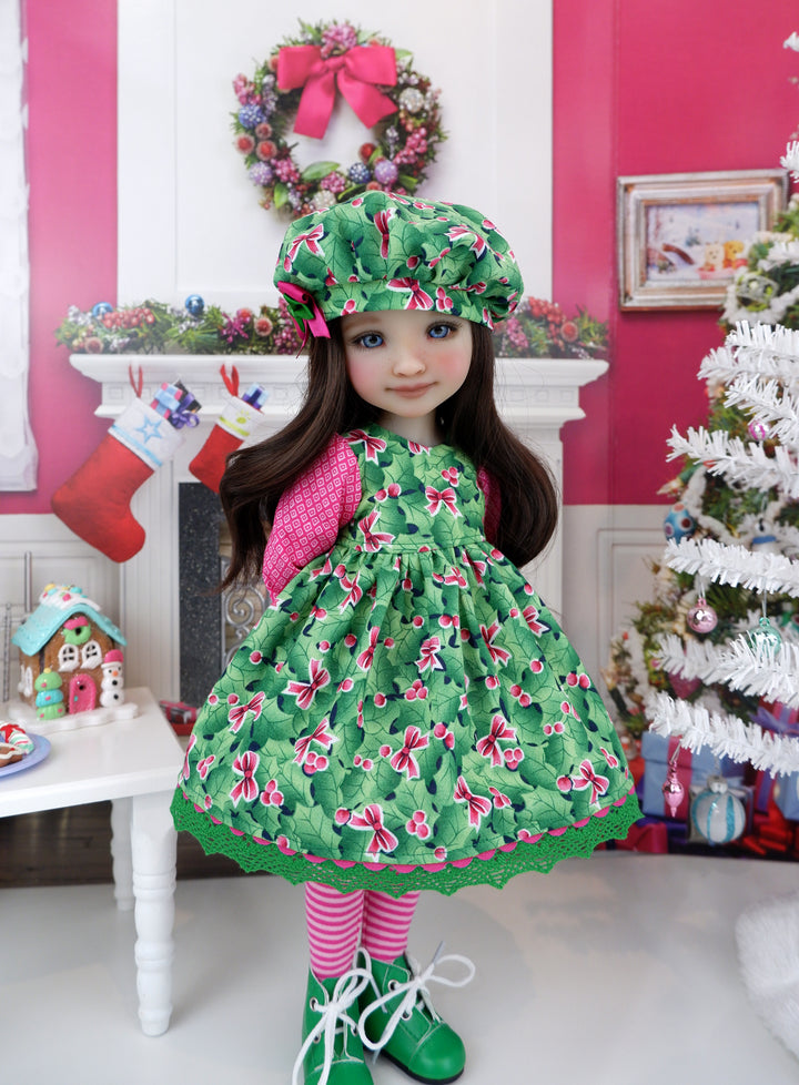 Bows & Berries - dress ensemble with boots for Ruby Red Fashion Friends doll