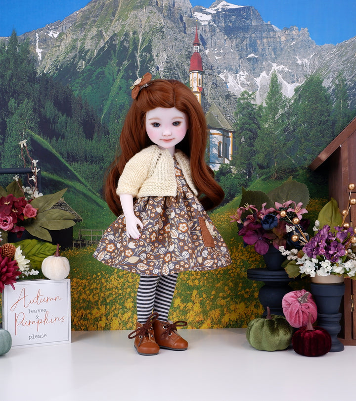 Breath of Autumn - dress with sweater & boots for Ruby Red Fashion Friends doll