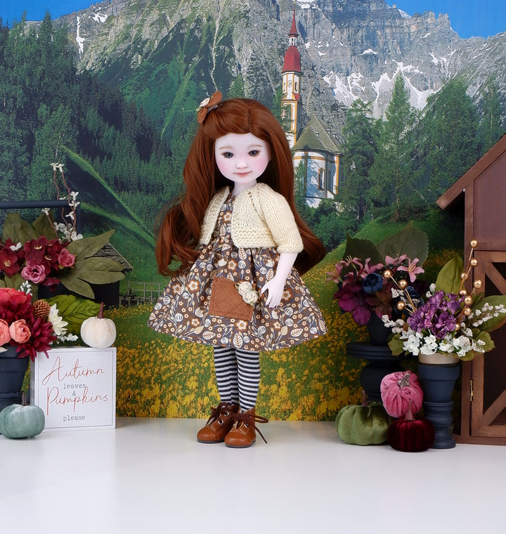 Breath of Autumn - dress with sweater & boots for Ruby Red Fashion Friends doll
