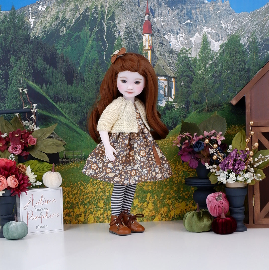 Breath of Autumn - dress with sweater & boots for Ruby Red Fashion Friends doll