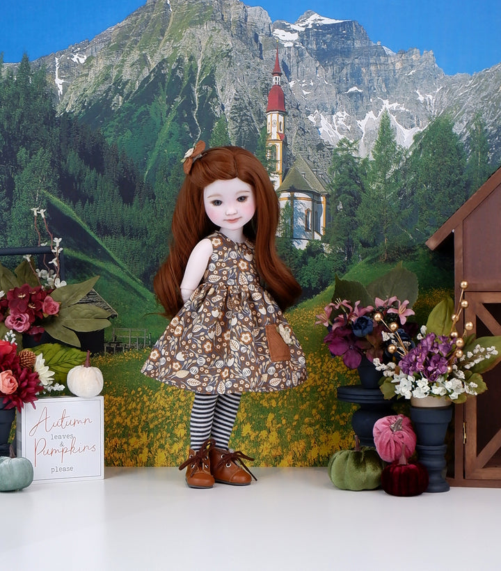 Breath of Autumn - dress with sweater & boots for Ruby Red Fashion Friends doll