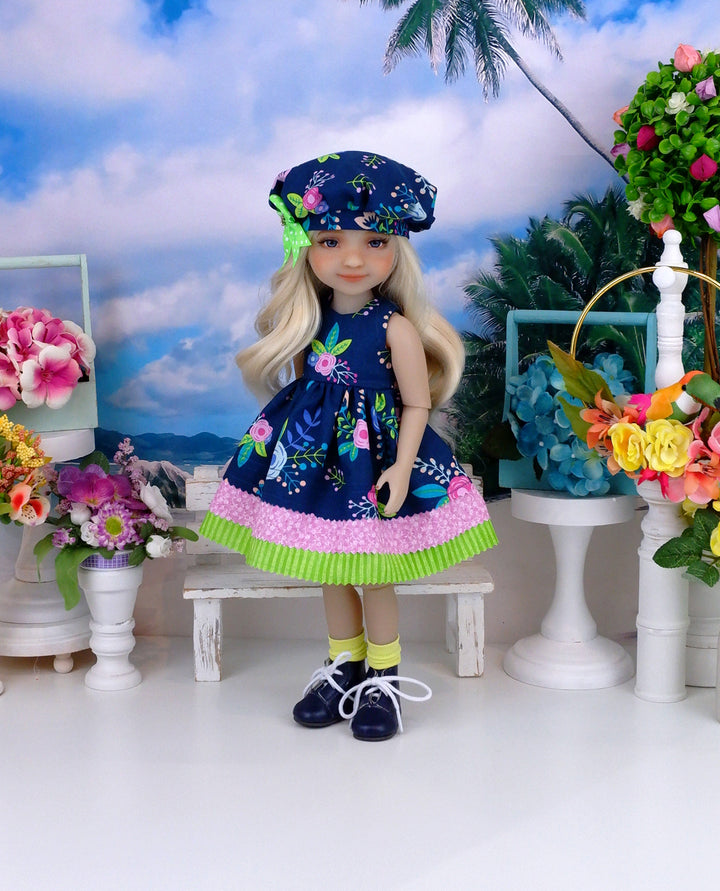 Bright Flowers - dress with boots for Ruby Red Fashion Friends doll