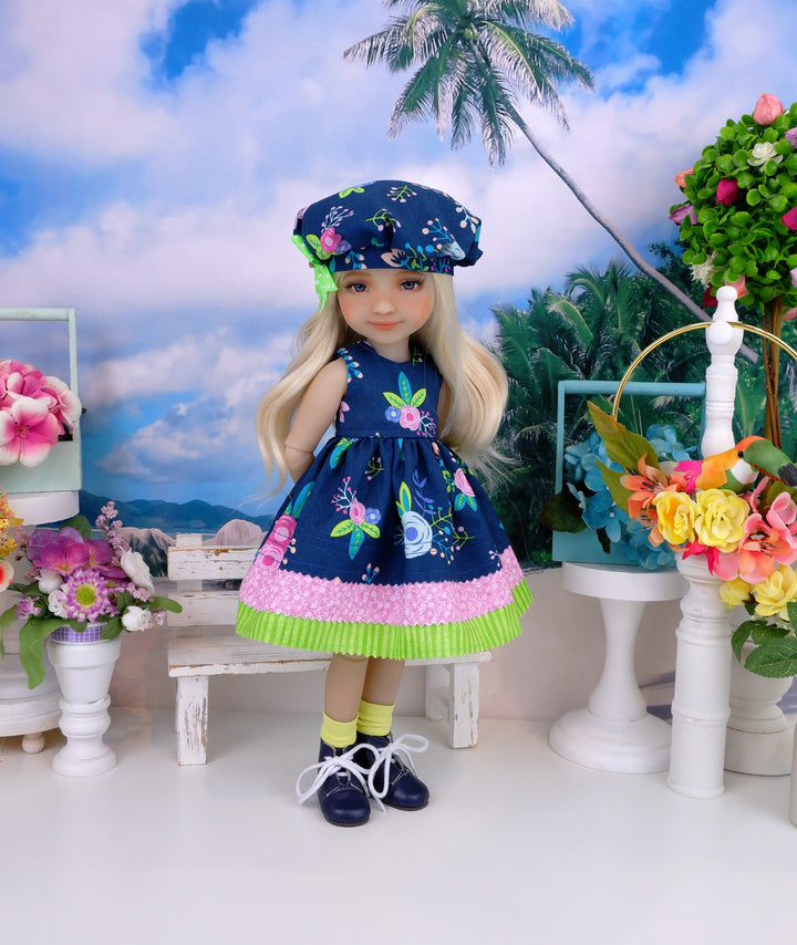 Bright Flowers - dress with boots for Ruby Red Fashion Friends doll