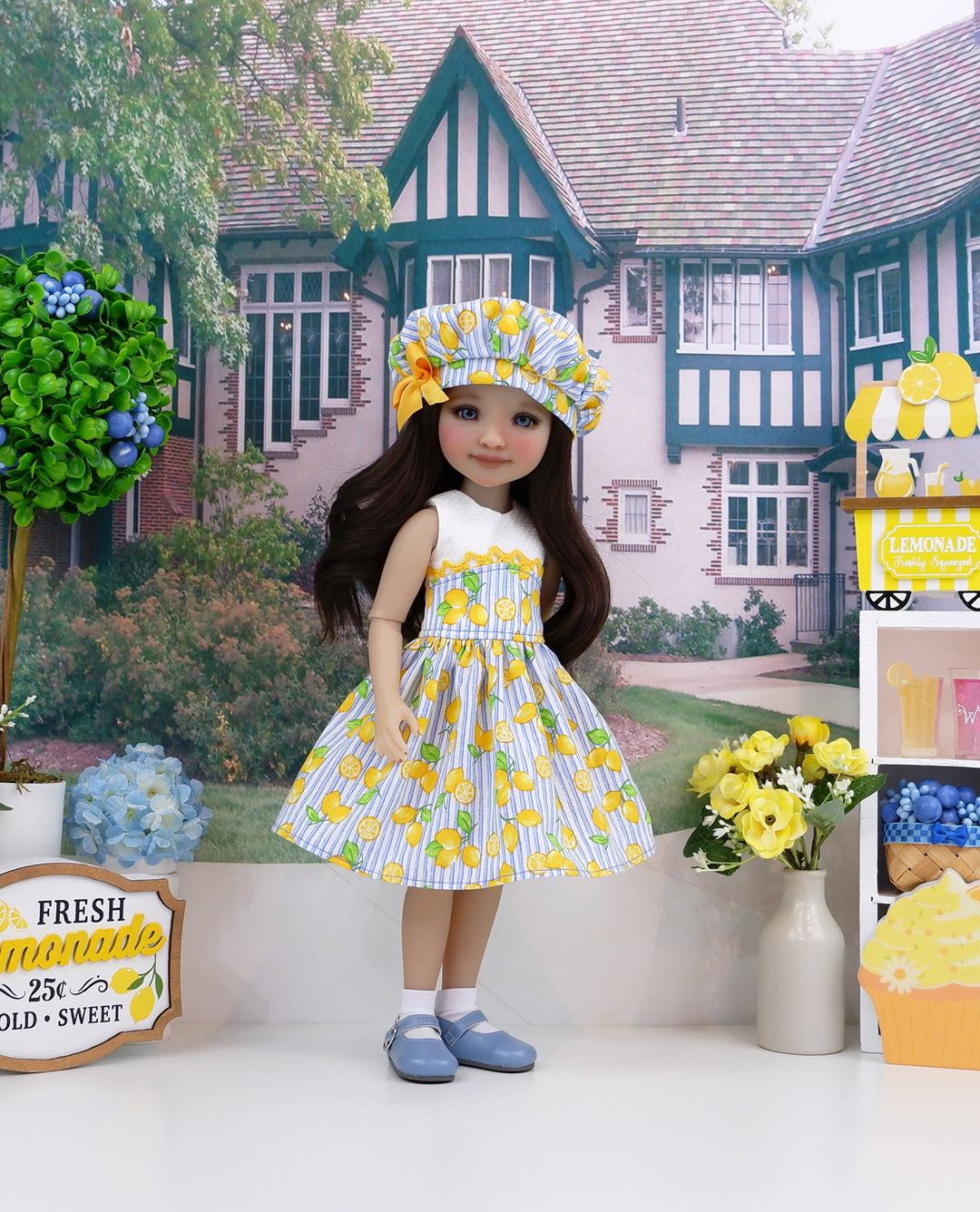 Bright Lemons - dress with shoes for Ruby Red Fashion Friends doll