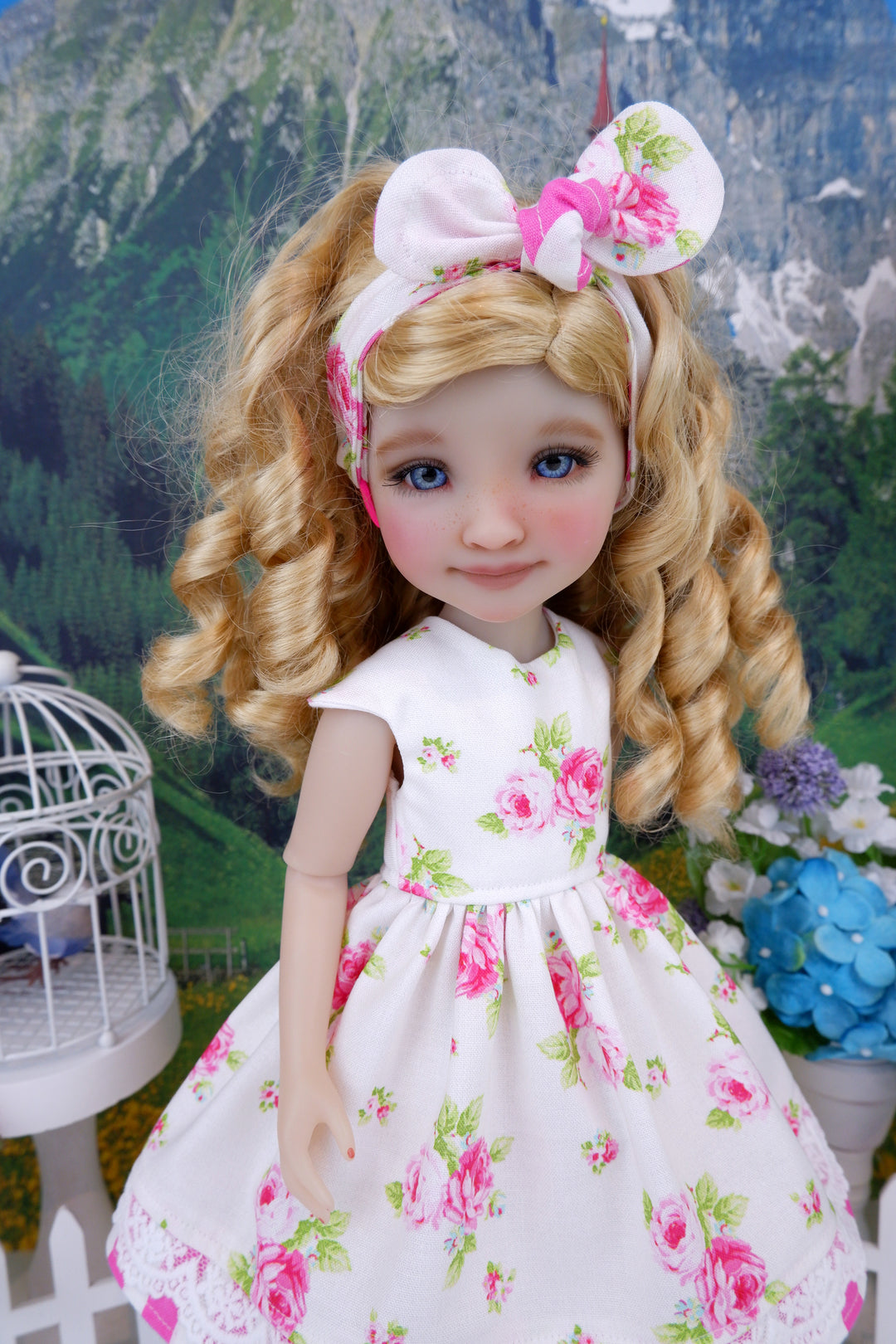 Bright Roses - dress with sandals for Ruby Red Fashion Friends doll