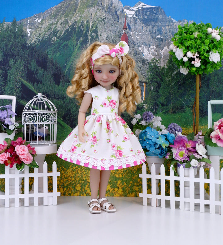 Bright Roses - dress with sandals for Ruby Red Fashion Friends doll