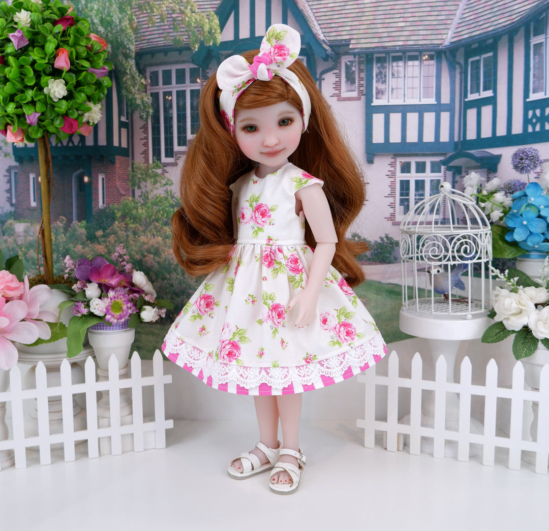 Bright Roses - dress & sandals for Ruby Red Fashion Friends doll