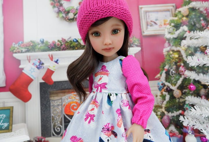 Bundled Up Snowman - dress ensemble with boots for Ruby Red Fashion Friends doll