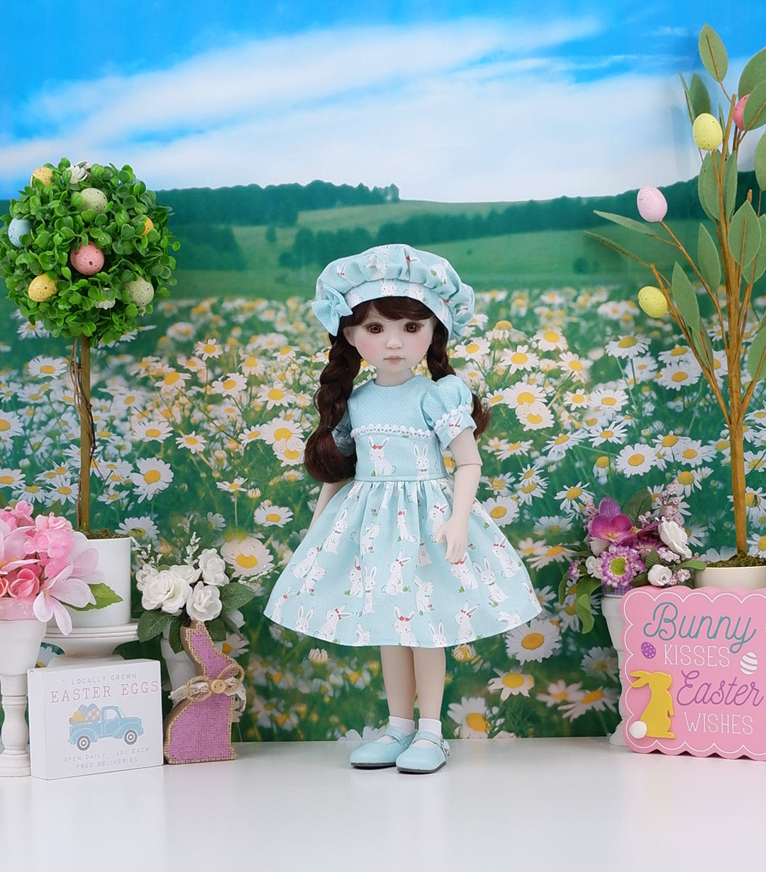 Bunnies & Bows - dress and shoes for Ruby Red Fashion Friends doll