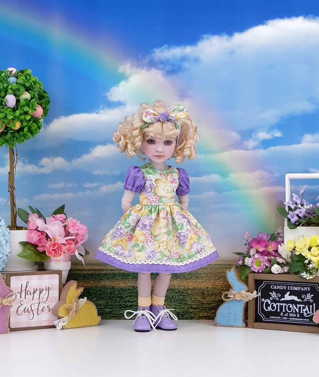 Bunnies & Chicks - dress and boots for Ruby Red Fashion Friends doll