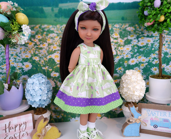 Bunny Greens - dress with boots for Ruby Red Fashion Friends doll