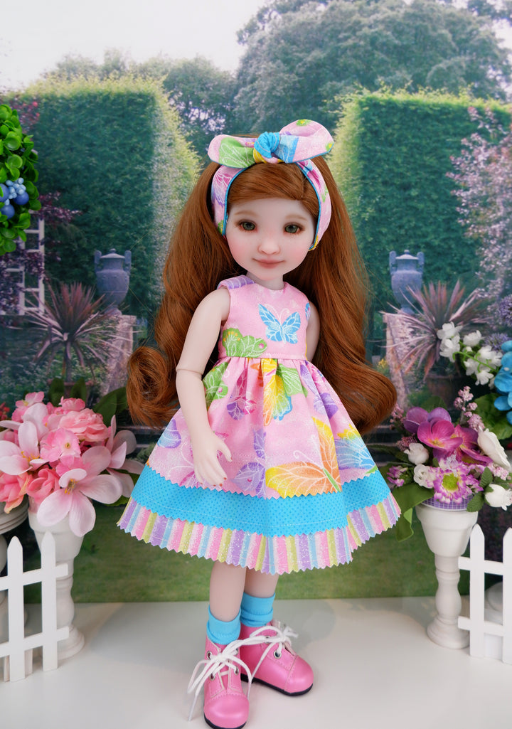 Butterfly Rainbow - dress with boots for Ruby Red Fashion Friends doll