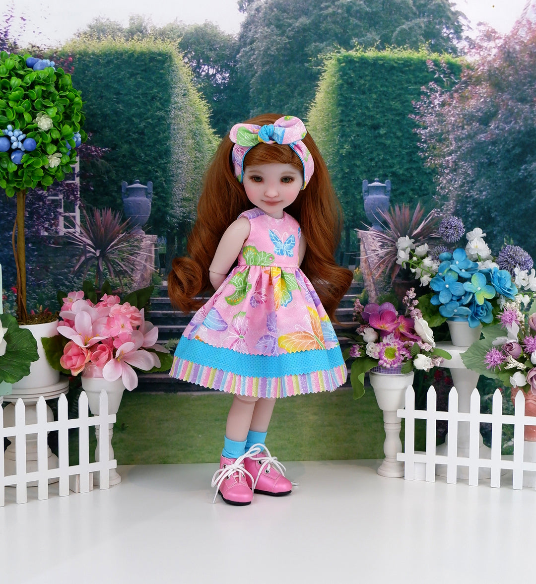 Butterfly Rainbow - dress with boots for Ruby Red Fashion Friends doll
