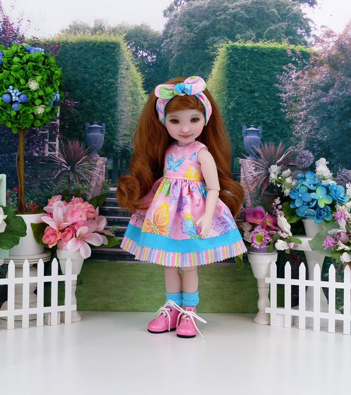 Butterfly Rainbow - dress with boots for Ruby Red Fashion Friends doll