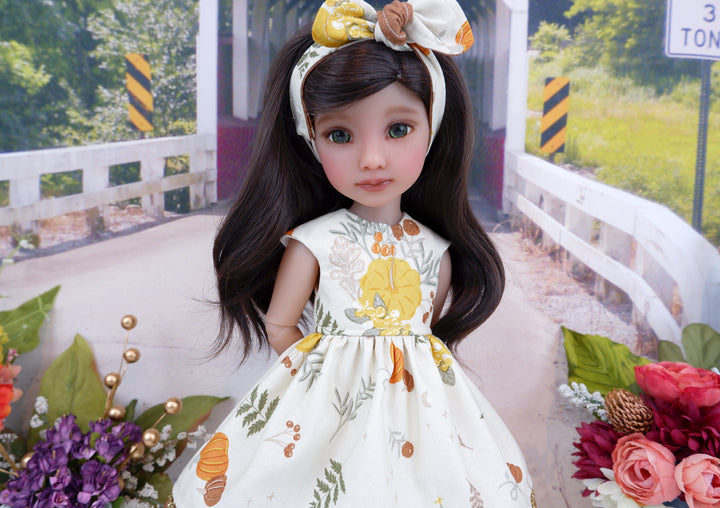 Butternut Pumpkins - dress with shoes for Ruby Red Fashion Friends doll