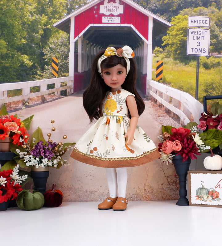 Butternut Pumpkins - dress with shoes for Ruby Red Fashion Friends doll