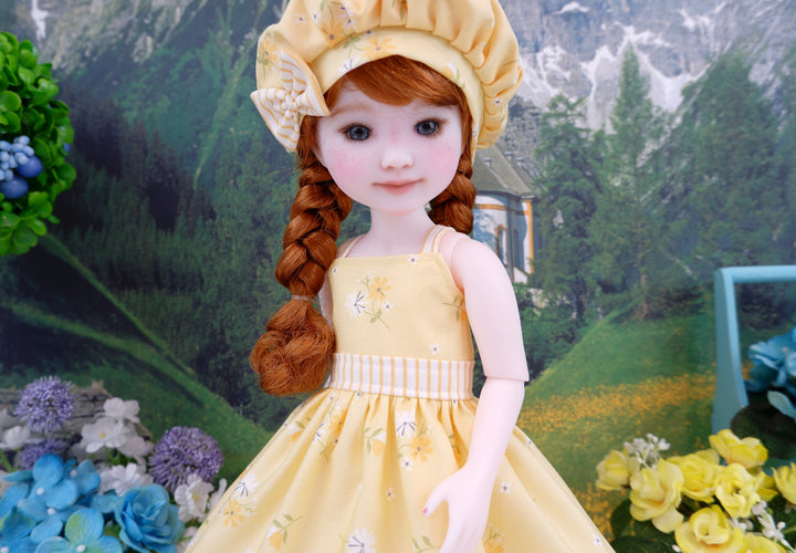 Butterscotch Floral - dress and shoes for Ruby Red Fashion Friends doll